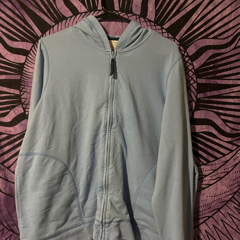Light Blue Zip-Up Hoodie